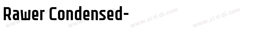 Rawer Condensed字体转换